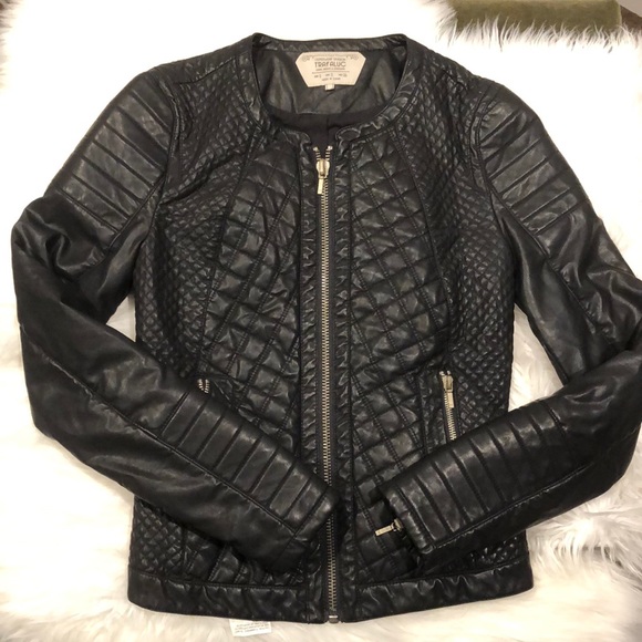 Zara Jackets & Blazers - Zara Trafaluc quilted moto jacket